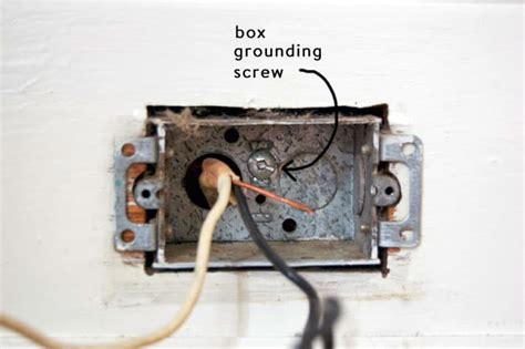 grounding new plug in old metal box|grounding old electrical outlet box.